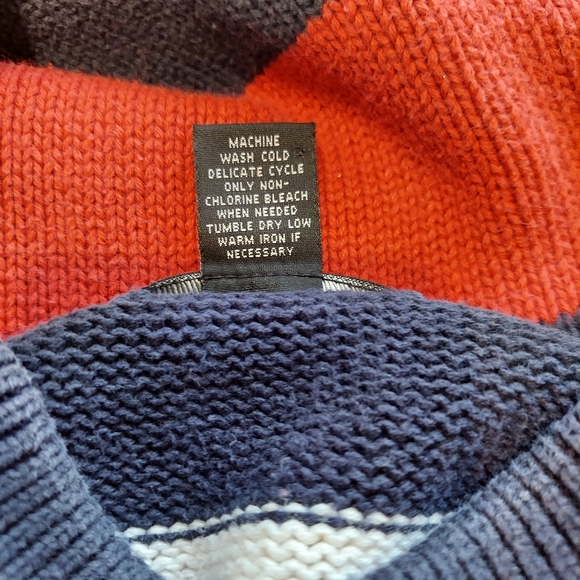 Croft & Barrow Sweater Pullover Long Sleeve Red/White/Navy Stripes Size M - Picture 9 of 9